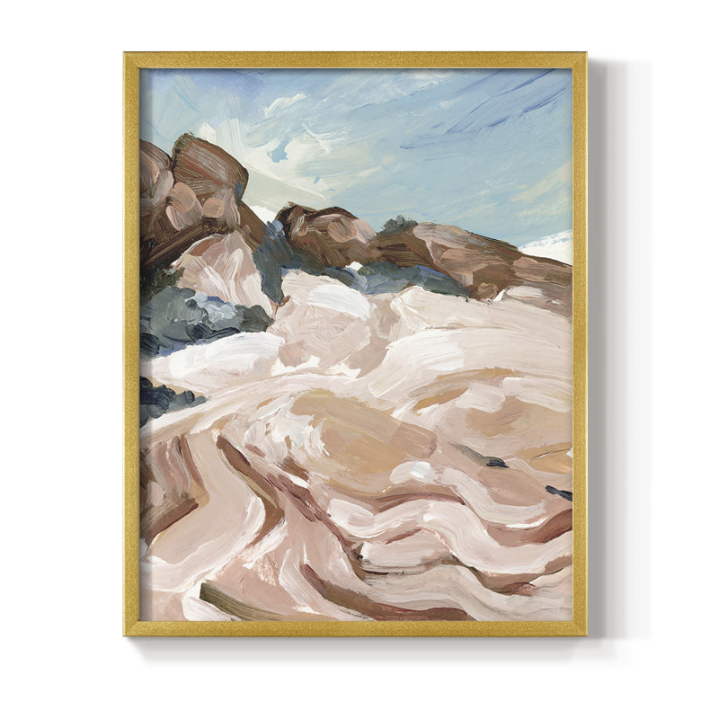 Impasto Plateau I, reproduction encadrée - bois massif, Or, H 28 po x l 22 po