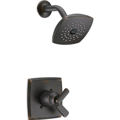 Ensemble de garniture de soupape à double fonction Ashlyn 17, ensemble de 2 poignées en bronze huilé pour système de robinet de douche, bronze vénitien (valve non incluse)
