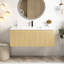 Ensemble de meuble-lavabo mural 48 po avec plateau en chêne jaune 48 po