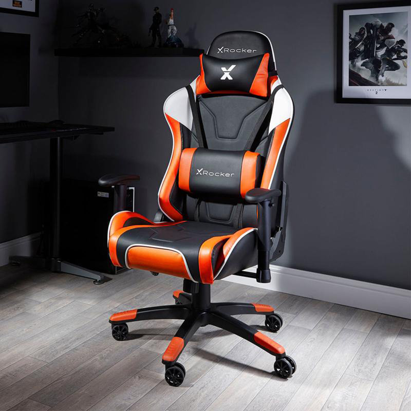 X Rocker Agility Esports Gaming Chair, Orange