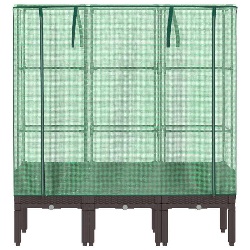 Charil Raised Garden Bed, Brown, 140cm H x 120cm W x 40cm D