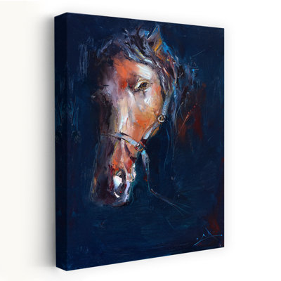 «Dark Horse Portrait», reproduction d'art dramatique élégante