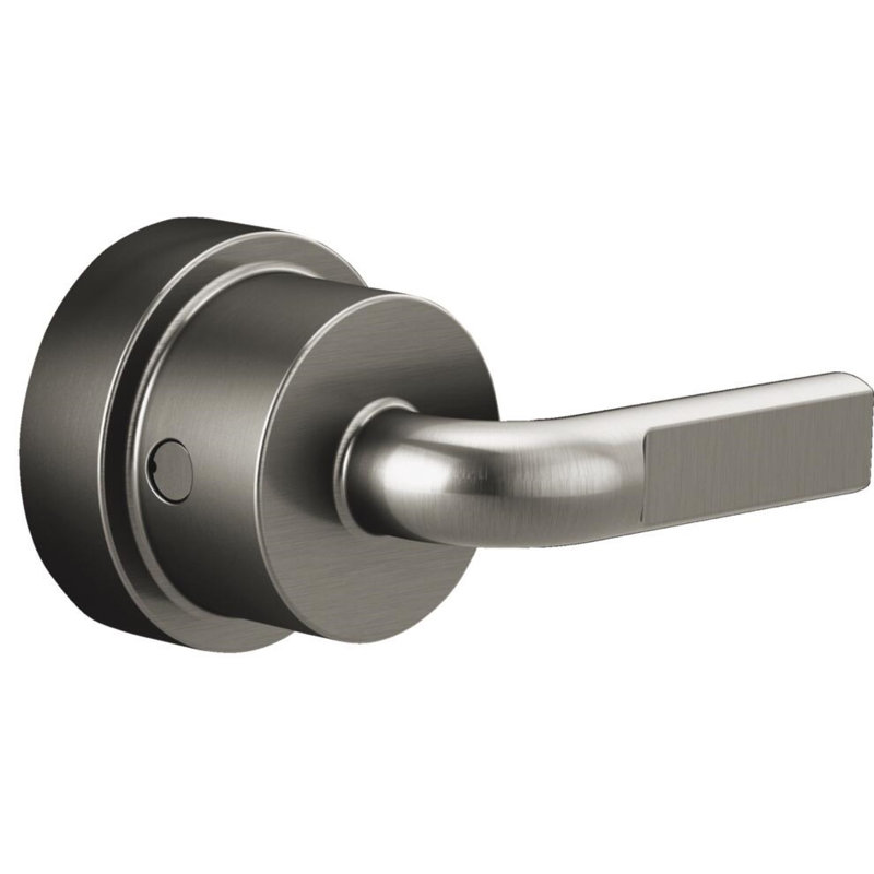Litze Valve Trim with Handle and Mixing Cartridge, Luxe Steel, Notch Lever