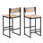 2-Piece Bar Stools (Black, Creamy White)