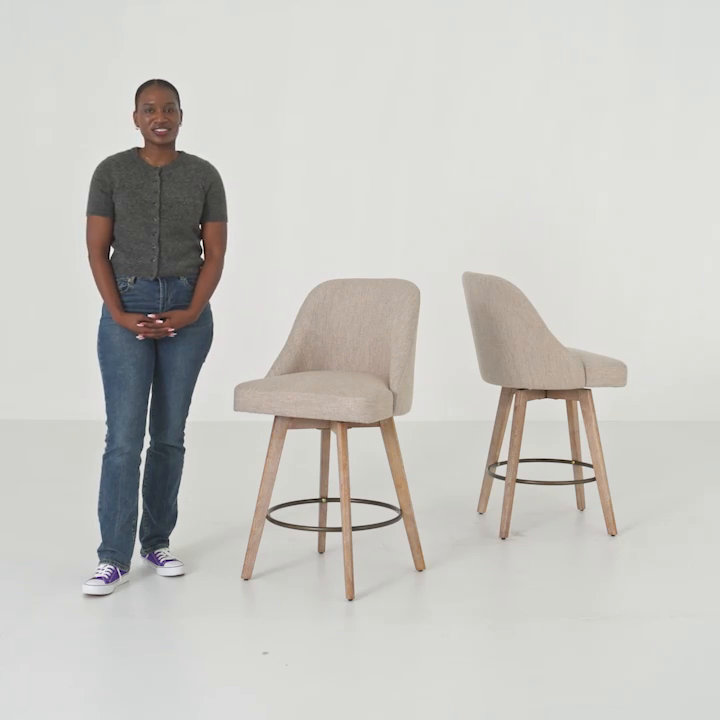 26'' Swivel Counter & Bar Stool (Set of 2)