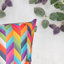 Herringbone Print Indoor-Outdoor Cushion, Multicolour