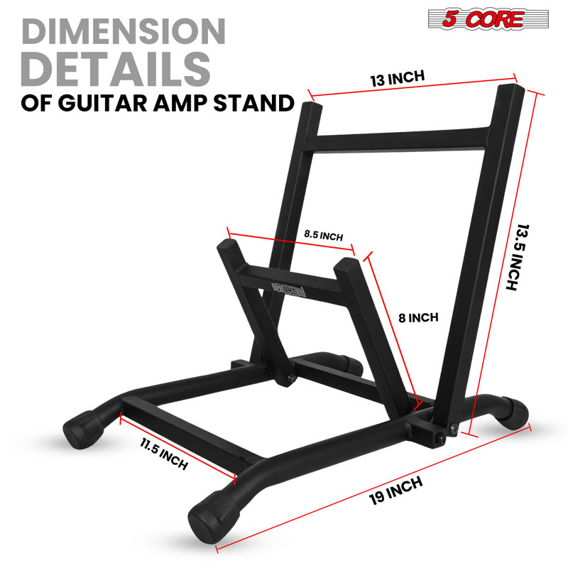 Amp Stand Heavy Duty Metal Build Adjustable Guitar amplifier Low Profile Folding Collapsible