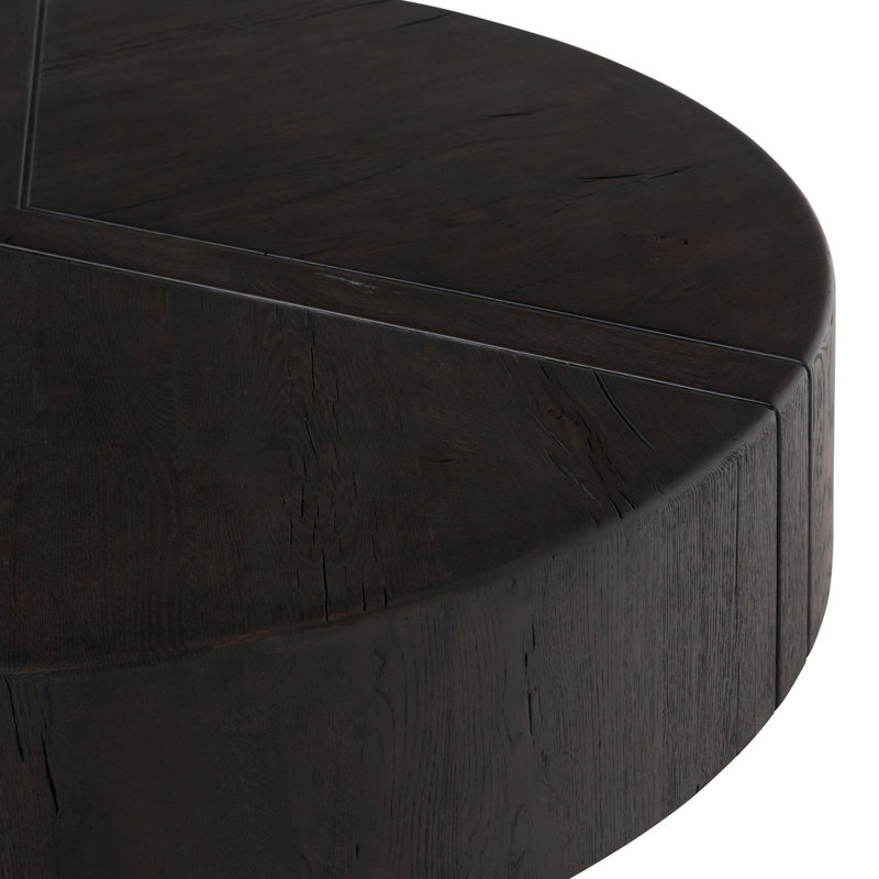 Renan Round Single Coffee Table by Ronald Sasson and Thomas Bina, Black