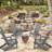 Wood Lounge Patio Chair For Garden Outdoor Wooden Folding Adirondack Chair Set Of 2 Solid Wood Lounge Patio Chair For Garden, Lawn, Backyard,