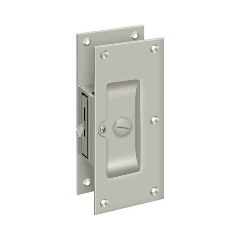 Serrure décorative Deltana SDL60U15 6 po, intimité en nickel brossé, Nickel brossé