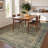 6'X9' Washable Neutral Vintage Distressed Aesthetic Area Rug Brown