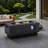 Mgo Propane Outdoor Rectangular Fire Pit With Side Cutout Handles, Steel Burner, Adjustable Flame Control, Lava Rocks And Rain Cover-404084612