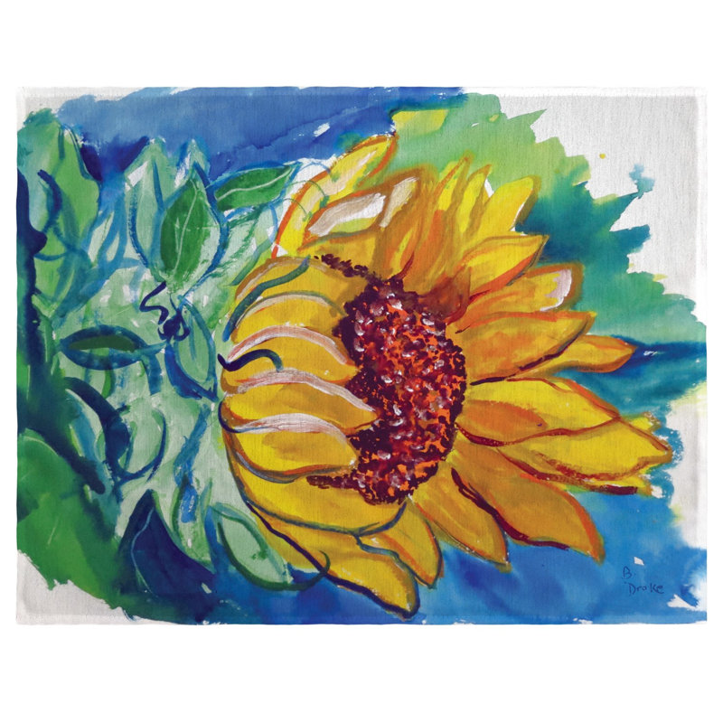 Dicie Polyester Floral Rectangle Placemat