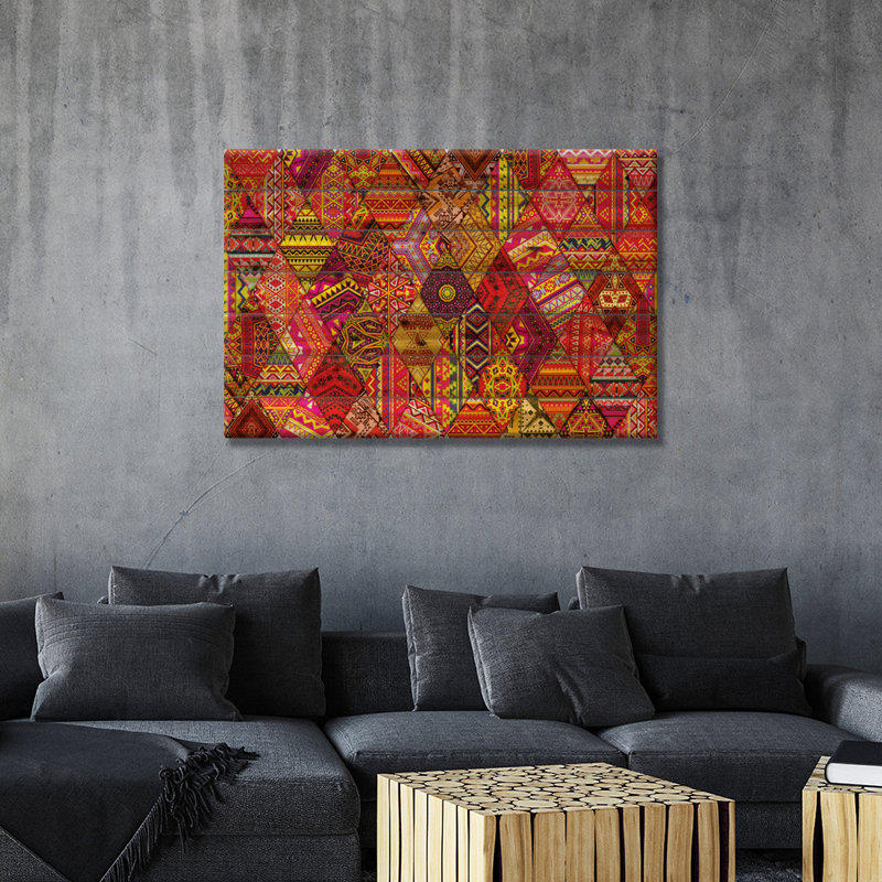 " Indian Orgy " by Diego Tirigall, 18" H x 26" W x 1.5" D
