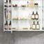 Versatile Bathroom Medicine Cabinet With Adjustable Glass Shelves And Multiple Mounting Options