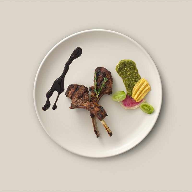 Matte Linen Ceramic 10.5" Dinner Plates Set of 6