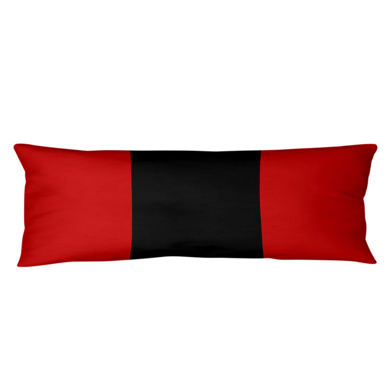 Oreiller de corps en polyester / polyester Arizona Football Stripes, Rouge / milieu noir, Football Tennessee