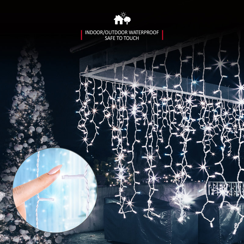 NETTA Icicle Fairy Christmas Lights - 1000 LED / 30M Lit-Length, Cool White