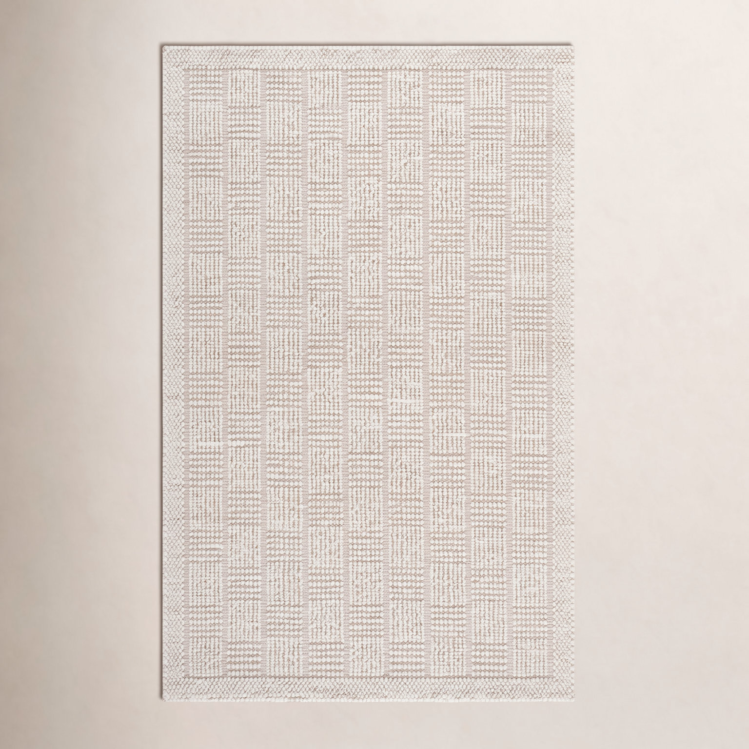 Hand-Woven Wool Rug, Rectangle 5' x 8'