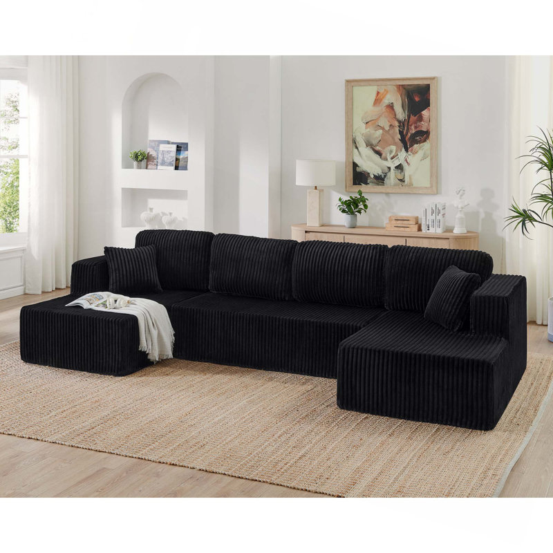 Canapé modulaire Boneless, Noir