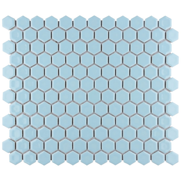 Hudson 1" Hex 11-7/8 " x 13-1/4 " Porcelain Mosaic Floor and Wall Tile