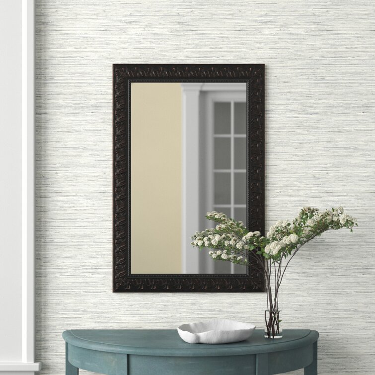 Sevag Wood Framed Mirror with Safety Backing Ideal for Bathroom / Vanity Mirror Astoria Grand Size: 36 x 36, Finish: Bronze