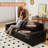 Yakina 89'' Upholstered Modern Vegan Leather Sofa with Storage Pockets Couches and USB Charging Port-1624813921
