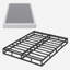 Sommier métallique extra-plat Ndayisenga de 12,7 cm (5 po) avec revêtement en tissu, base en acier robuste, support silencieux, assemblage facile, taille standard-1438443366