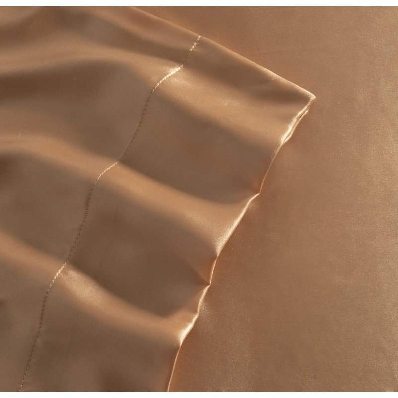 Ensemble de draps en micro-fibre, Ensemble de draps pour lit double + drap-housse + , Or