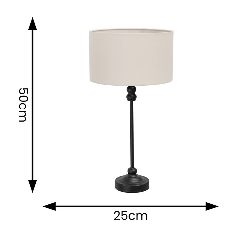 Romeir Metal Table Lamp, White
