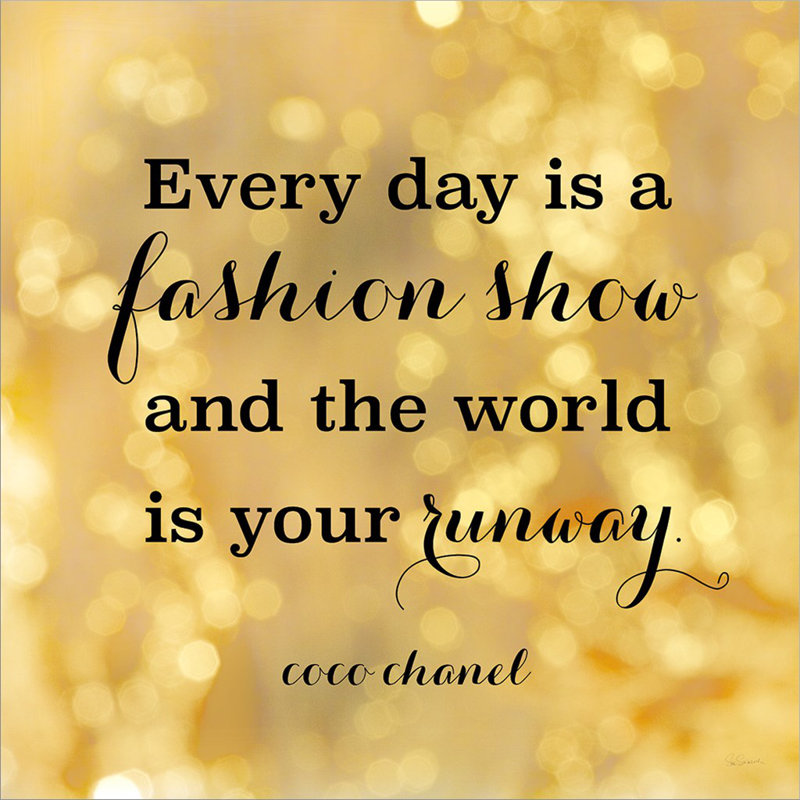 «Fashion Quotes II» par Sue Schlabach, art mural encadré