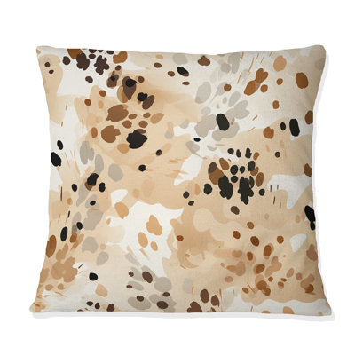 Abstract Paw Print Patterning III -  Printed Throw Pillow