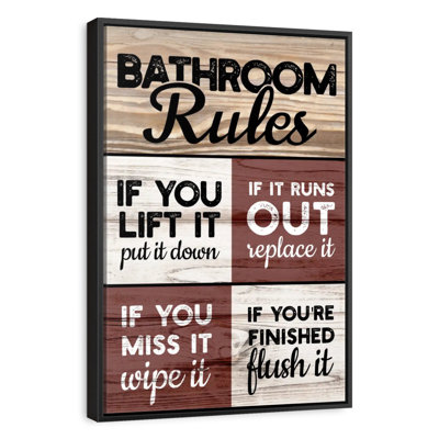 Toilet Commandments Wall Sign