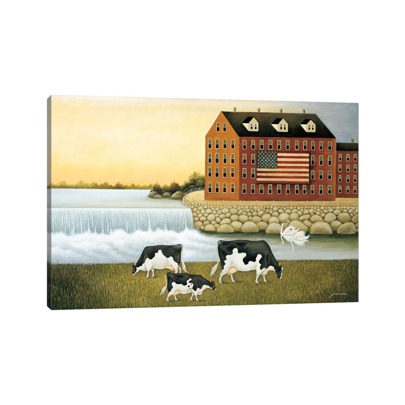 Willow Falls by Lowell Herrero - Wrapped Canvas Painting, 101.6 cm H x 66.04 cm W x 3.175 cm D