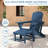 HDPE Foldable Adjustable Outdoor Adirondack Chair With Ottoman and Double Cup Holder-138596762