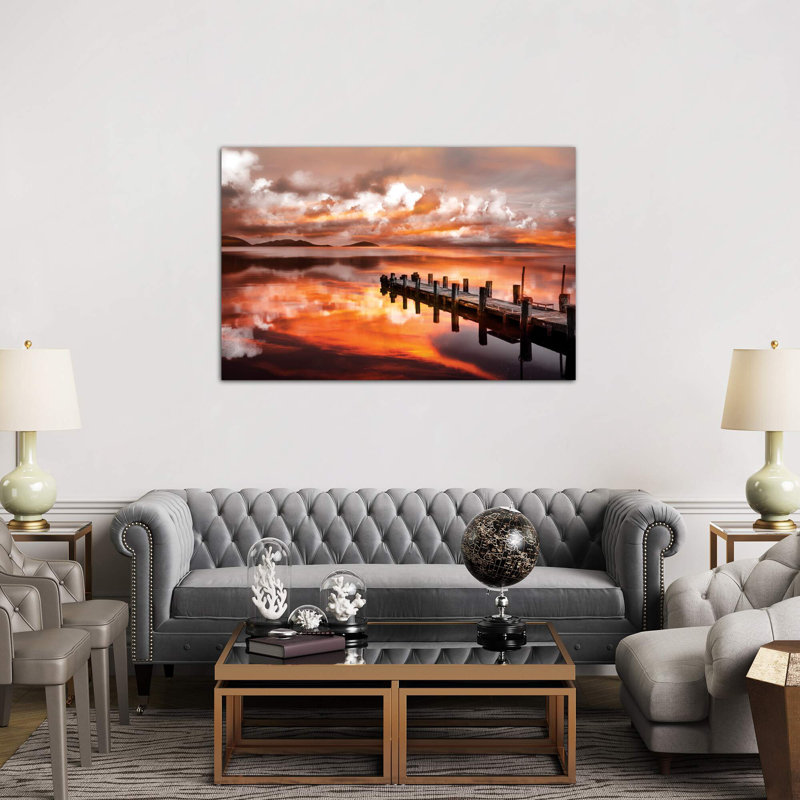 Sunset Pier by Marco Carmassi - Wrapped Canvas Print, 152.5 cm H x 101.5 cm W