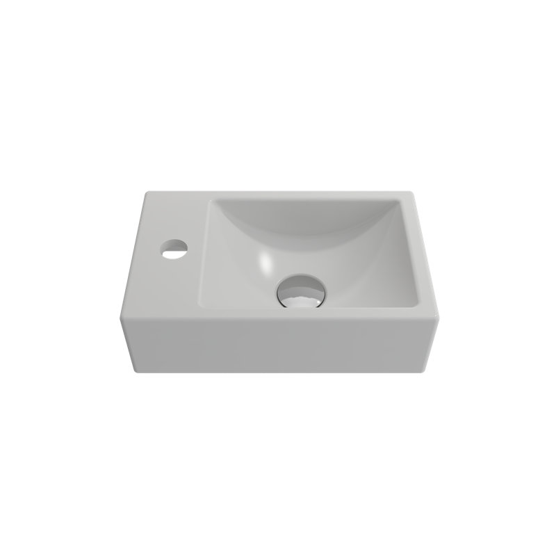Milano 14.57'' L Bathroom Sink, Matte White