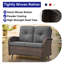 Causeuse d'extérieur en osier PE avec coussins de 49,5 po de large Gaetanino-243851323-219451383