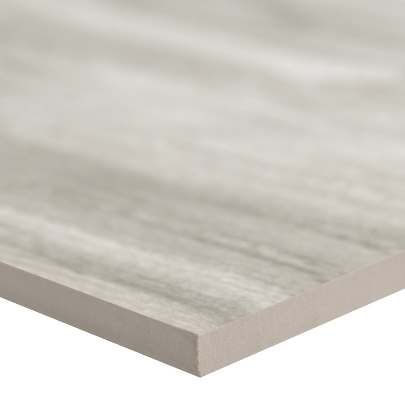 Calvera 8 in. x 48 in. Polished Porcelain Wood Look Floor and Wall Tile, Polare
