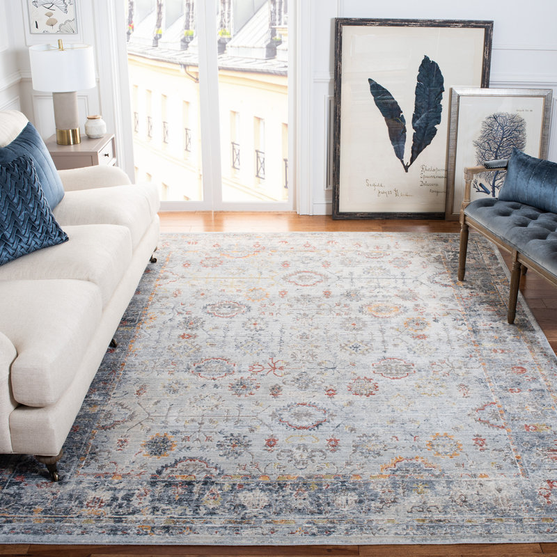 Tapis oriental gris clair Smeltzer, Rectangle 4 pi x 6 pi