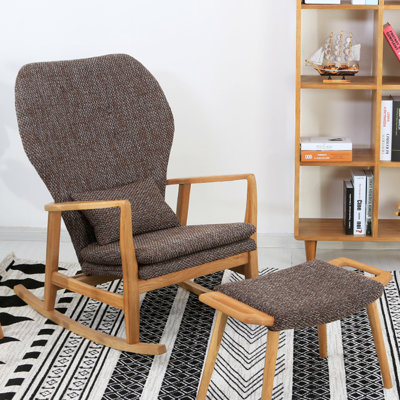 Chaise berçante en chêne