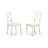 3 Piece Modern Dining Table Set Contains a Round Kitchen Table and 2 Faux Leather Kitchen Dining Chairs, 42x42 Inch, Linen White-1475542974-1475542969-1475542971