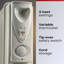 Daewoo 11 Fin Oil Filled Radiator 2500W Portable Heater With Energy Saving Thermostat For Large Rooms White