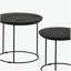 Ensemble de 2 tables gigognes noir mat