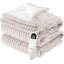 Couverture électrique chauffante en flanelle nervurée avec 6 niveaux de chaleur, chauffage avec 10 réglages de temps, arrêt automatique de la minuterie de 8 heures, GentleSoft ™-122920314-102355038-102355037