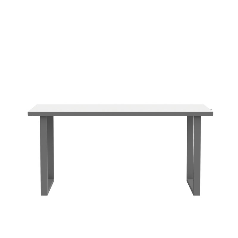 Bibeau Metal Base Writing Desk, 74.1cm H x 160cm W x 75cm D