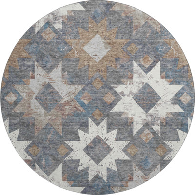 Premium Machine Washable Fairwood AMF1879 Aztec Rug