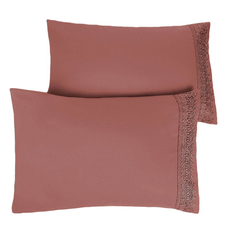 Deux taies d'oreiller en microfibre Eldon par Southshore Fine Linens, Très grand, Marsala