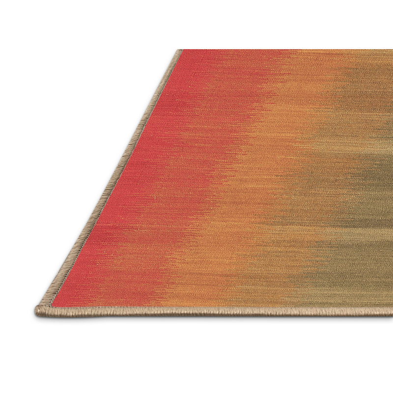 Washable Abstract Indoor Rug, Rectangle 5' x 8'