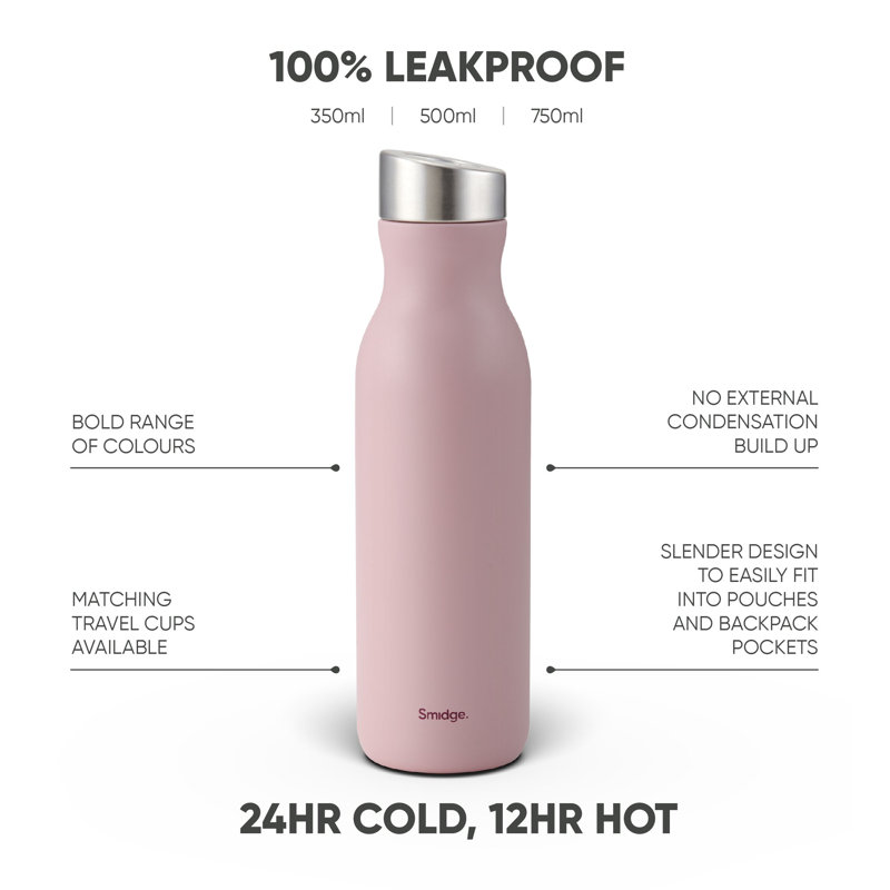 Smidge - Water Bottle, Summer Blush